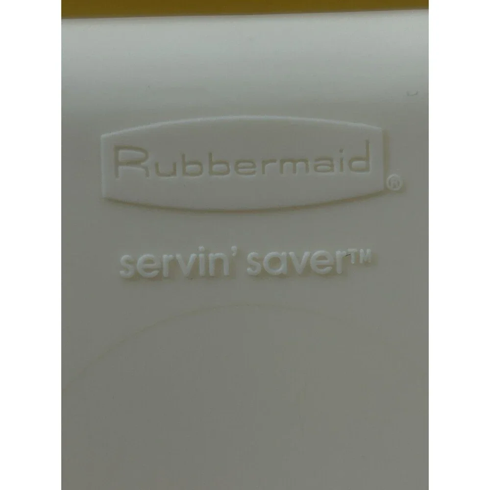 Vintage Rubbermaid Servin Saver Divided Tray And Lid Food Storage Almond 0833